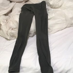 Lululemon army green with mesh on side of legs